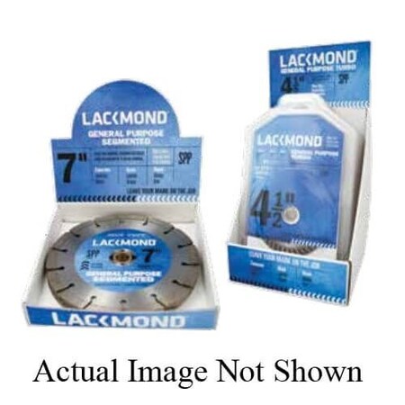 Lackmond Diamond Blade Display, Segmented Turbo, 5 Diameter Blade, 58 to 78 ArborShank, 0085 Cutting W CD5TSPP